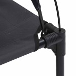 vidaXL Pat pentru câini Manual Negru 76 x 62 x 70,5 cm Oțel