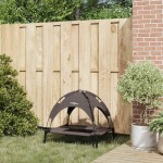 vidaXL Pat pentru câini Manual Maro 76 x 62 x 70,5 cm Oțel