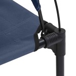 vidaXL Pat pentru câini Manual Albastru marin 76 x 62 x 70,5 cm Oțel