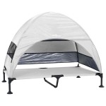 vidaXL Pat pentru câini ridicat Manual Gri argintie 127 x 81 x 108 cm