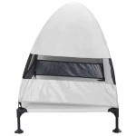 vidaXL Pat pentru câini ridicat Manual Gri argintie 127 x 81 x 108 cm