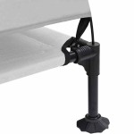 vidaXL Pat pentru câini ridicat Manual Gri argintie 127 x 81 x 108 cm