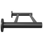 vidaXL Suport pentru prosoape Negru 61 x 14.5 x 5 cm Oțel inoxidabil