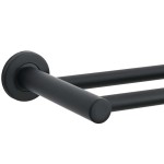 vidaXL Suport pentru prosoape Negru 61 x 14.5 x 5 cm Oțel inoxidabil