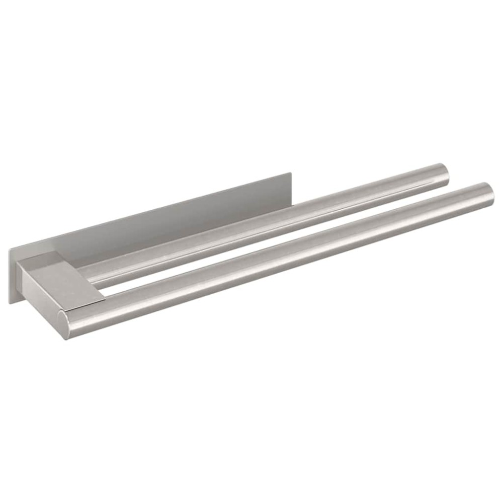 vidaXL Suport pentru prosoape Argintiu 40 x 9 x 4 cm Oțel inoxidabil