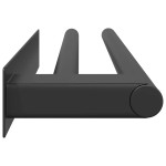 vidaXL Suport pentru prosoape Negru 40 x 9 x 4 cm Oțel inoxidabil