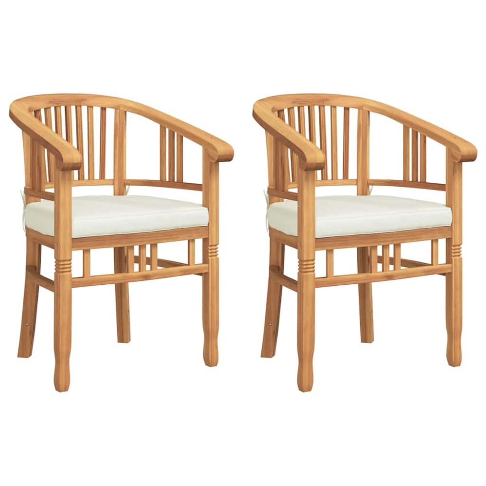 vidaXL Scaune de grădină 2 pcs Maro 63 x 58 x 89 cm Lemn masiv de tec