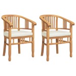 vidaXL Scaune de grădină 2 pcs Maro 63 x 58 x 89 cm Lemn masiv de tec