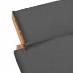 vidaXL Șezlong cu pernă Gri închis 188 x 55 x 59 cm Lemn masiv de tec