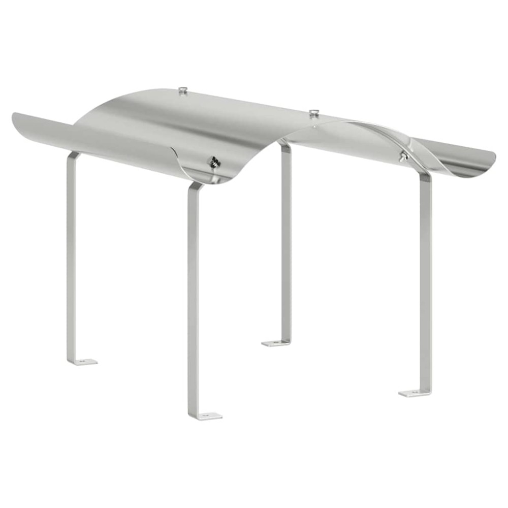 vidaXL Capac pentru Șemineu Argintiu 59.5 x 50 x 36.5 cm