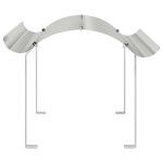 vidaXL Capac pentru Șemineu Argintiu 59.5 x 50 x 36.5 cm