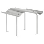 vidaXL Capac pentru Șemineu Argintiu 59.5 x 50 x 36.5 cm