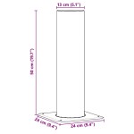 vidaXL Extensie pentru Capac de Semineu Argintiu 24 x 24 x 50 cm