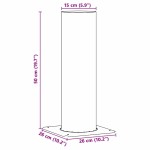 vidaXL Extensie pentru Capac de Semineu Argintiu 26 x 26 x 50 cm