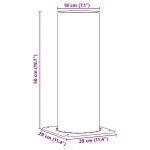 vidaXL Extensie pentru Capac de Semineu Argintiu 29 x 29 x 50 cm