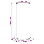 vidaXL Extensie pentru Capac de Semineu Argintiu 31 x 31 x 50 cm