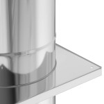 vidaXL Extensie pentru șemineu Argintiu 35 x 35 x 65 cm