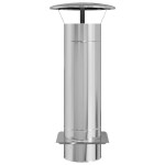 vidaXL Extensie pentru șemineu Argintiu 35 x 35 x 82 cm