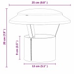 vidaXL Husă de ploaie pentru coș Argintiu 25 x 25 x 20 cm