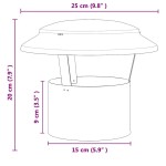 vidaXL Husă de ploaie pentru coș Argintiu 25 x 25 x 20 cm