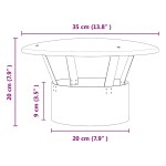 vidaXL Husă de ploaie pentru coș Argintiu 35 x 35 x 20 cm