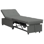 vidaXL Pat canapea Gri închis 194 x 67 x 37 cm țesătură