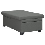 vidaXL Pat canapea Gri închis 194 x 67 x 37 cm țesătură