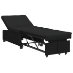 vidaXL Pat canapea Negru 194 x 67 x 37 cm țesătură