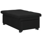 vidaXL Pat canapea Negru 194 x 67 x 37 cm țesătură