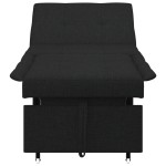 vidaXL Pat canapea Negru 194 x 67 x 37 cm țesătură