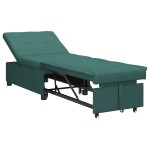 vidaXL Pat canapea Verde închis 194 x 67 x 37 cm țesătură vidaXL Pat canapea Verde închis 194 x 67 x 37 cm țesătură
