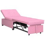 vidaXL Pat canapea Roz 194 x 67 x 37 cm țesătură