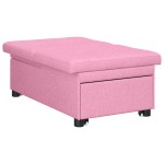 vidaXL Pat canapea Roz 194 x 67 x 37 cm țesătură