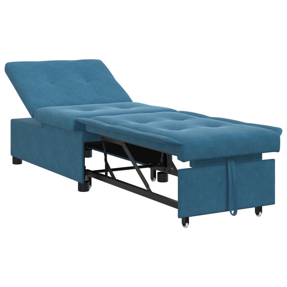 vidaXL Canapea extensibilă albastru 67 x 194 x 38 cm Catifea