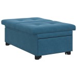 vidaXL Canapea extensibilă albastru 67 x 194 x 38 cm Catifea vidaXL Canapea extensibilă albastru 67 x 194 x 38 cm Catifea