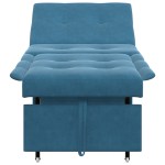 vidaXL Canapea extensibilă albastru 67 x 194 x 38 cm Catifea vidaXL Canapea extensibilă albastru 67 x 194 x 38 cm Catifea