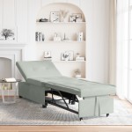 vidaXL Canapea extensibilă Gri deschis 67 x 194 x 38 cm Catifea