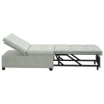 vidaXL Canapea extensibilă Gri deschis 67 x 194 x 38 cm Catifea
