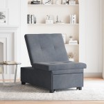 vidaXL Canapea extensibilă Gri închis 67 x 194 x 38 cm Catifea