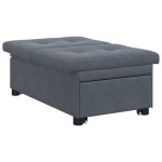 vidaXL Canapea extensibilă Gri închis 67 x 194 x 38 cm Catifea