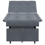vidaXL Canapea extensibilă Gri închis 67 x 194 x 38 cm Catifea