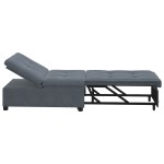 vidaXL Canapea extensibilă Gri închis 67 x 194 x 38 cm Catifea