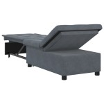 vidaXL Canapea extensibilă Gri închis 67 x 194 x 38 cm Catifea