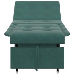 vidaXL Canapea extensibilă Verde închis 67 x 194 x 38 cm Catifea