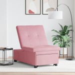 vidaXL Canapea 3 în 1 cu design extensibil din catifea roz vidaXL Canapea 3 în 1 cu design extensibil din catifea roz