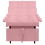 vidaXL Canapea 3 în 1 cu design extensibil din catifea roz vidaXL Canapea 3 în 1 cu design extensibil din catifea roz
