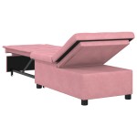 vidaXL Canapea 3 în 1 cu design extensibil din catifea roz vidaXL Canapea 3 în 1 cu design extensibil din catifea roz