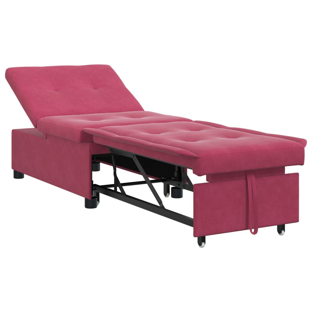 vidaXL Canapea extensibilă bordo 67 x 194 x 38 cm Catifea