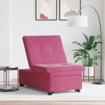 vidaXL Canapea extensibilă bordo 67 x 194 x 38 cm Catifea vidaXL Canapea extensibilă bordo 67 x 194 x 38 cm Catifea