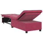 vidaXL Canapea extensibilă bordo 67 x 194 x 38 cm Catifea vidaXL Canapea extensibilă bordo 67 x 194 x 38 cm Catifea